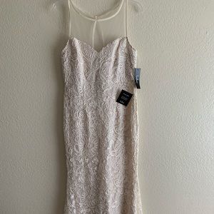Elegant Cream Lace Maxi Dress